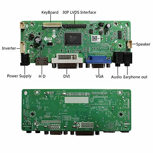 VSDISPLAY VGA DVI LVDs Controller Board 40Pin for 15.6" 1366x768 LP156WH2 LP156WH3 LP156WH4 TL B156XW02 N156B6-L0b LCD Screen - Image 3