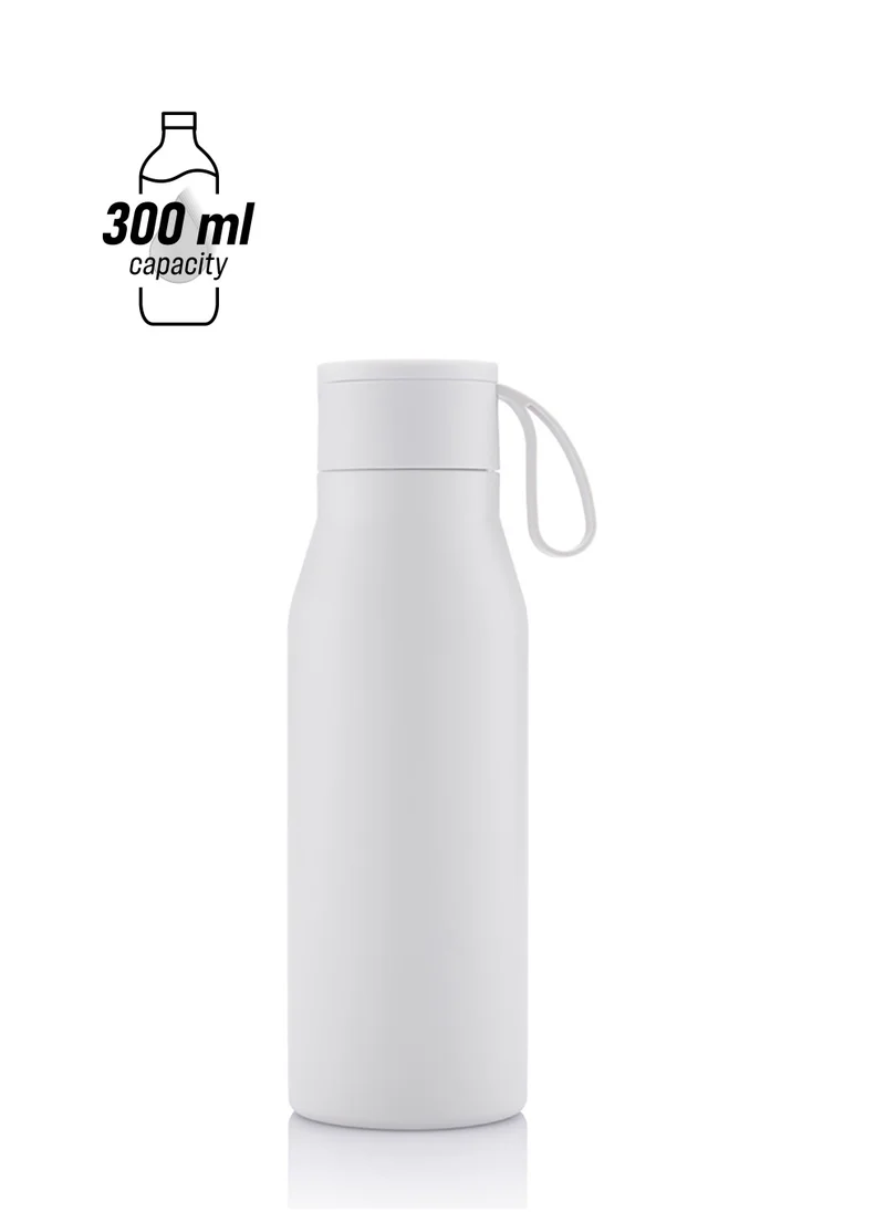 Hans Larsen R-NEBRA - CHANGE Collection Recycled Stainless Steel Vacuum Bottle - White