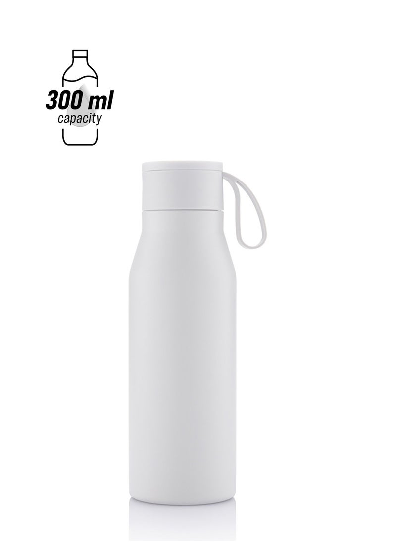 Hans Larsen R-NEBRA - CHANGE Collection Recycled Stainless Steel Vacuum Bottle - White  - Image 1