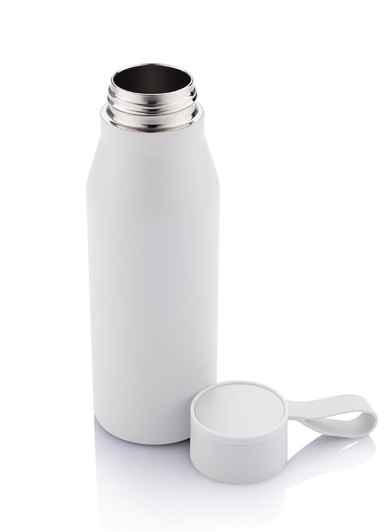 Hans Larsen R-NEBRA - CHANGE Collection Recycled Stainless Steel Vacuum Bottle - White  - Image 2