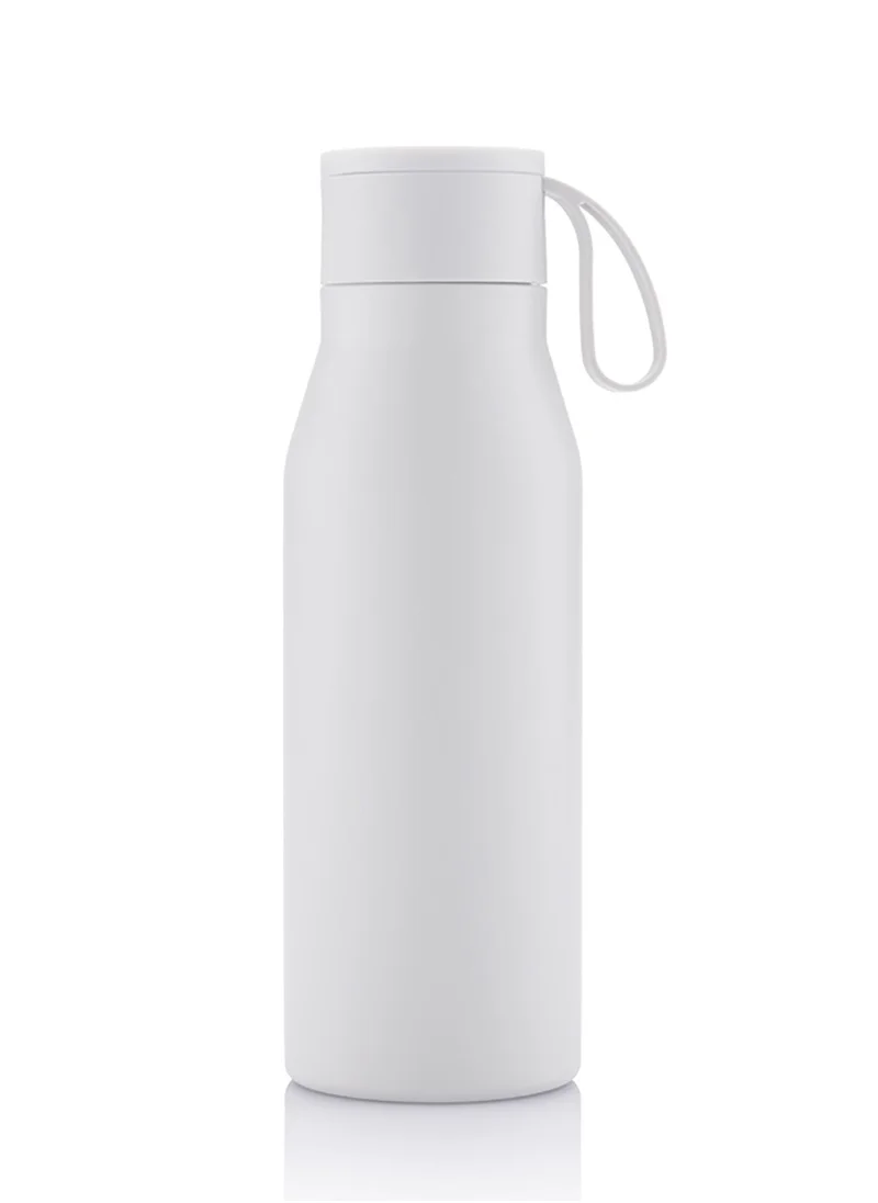 Hans Larsen R-NEBRA - CHANGE Collection Recycled Stainless Steel Vacuum Bottle - White