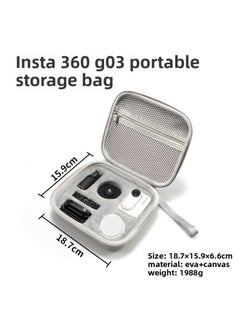 Generic Suitable For Insta360 Go3 Storage Bag GO3 Portable Storage Box Sports Camera Portable Portable Stand-alone Bag-Color:Insta360 GO3 Storage Medium Bag  - Image 1
