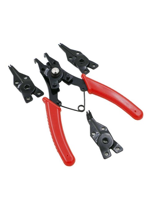 Cozron Snap Ring Pliers 4 In 1 C Clips Removal Retaining Set for Automotive and Engine Repair Interchangeable Jaw Head 45 90 and 180 Degree Angled Jaws