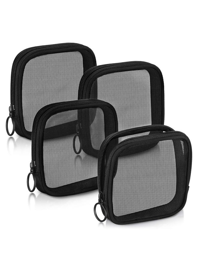 ماي كرييت حقيبة مكياج كاواي من النايلون من MAYCREATE، حقيبة مستحضرات تجميل للسفر، حقيبة مكياج محمولة، حقيبة أدوات الزينة، حقيبة تخزين أدوات مكتبية للمدرسة (أسود)، 12 سم، 2 سم - Image 1