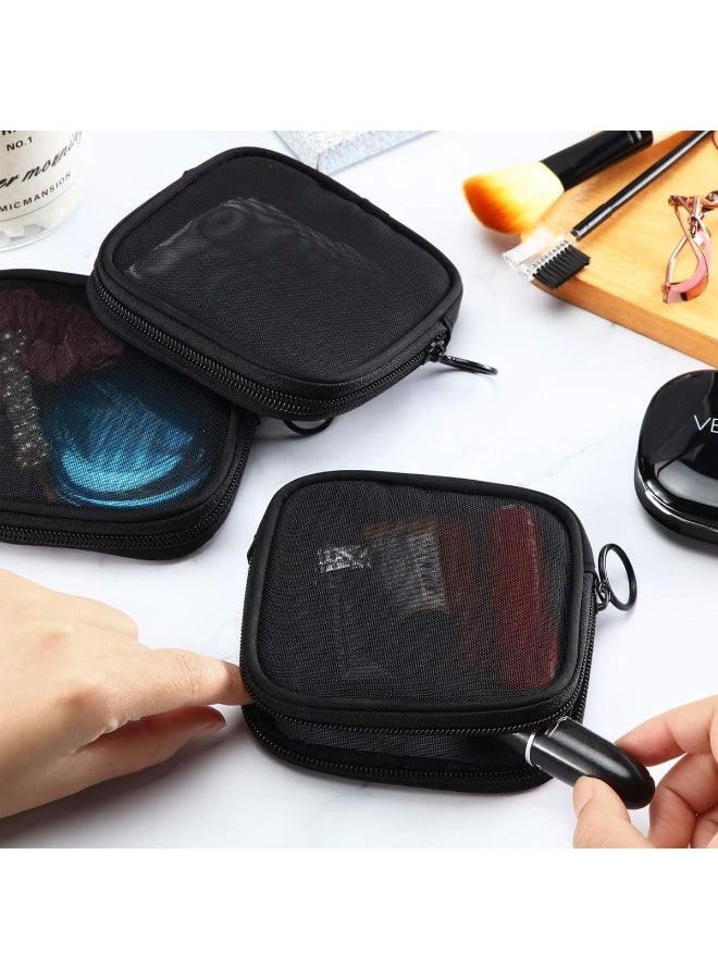ماي كرييت حقيبة مكياج كاواي من النايلون من MAYCREATE، حقيبة مستحضرات تجميل للسفر، حقيبة مكياج محمولة، حقيبة أدوات الزينة، حقيبة تخزين أدوات مكتبية للمدرسة (أسود)، 12 سم، 2 سم - Image 5