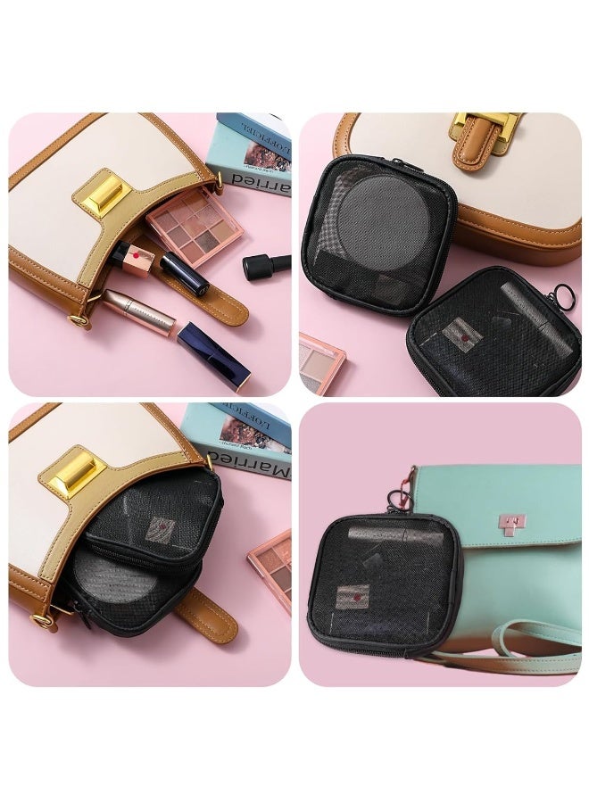 ماي كرييت حقيبة مكياج كاواي من النايلون من MAYCREATE، حقيبة مستحضرات تجميل للسفر، حقيبة مكياج محمولة، حقيبة أدوات الزينة، حقيبة تخزين أدوات مكتبية للمدرسة (أسود)، 12 سم، 2 سم - Image 4