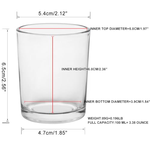 BTGLLAS 6pcs Clear Glass Tea Light Holders - Votive Candle Holders Bulk for Weddings Events - Glass Votives for Wedding Centerpieces, Christmas, Thanksgiving - Candle Accessories Decor (6, Clear) - Image 2