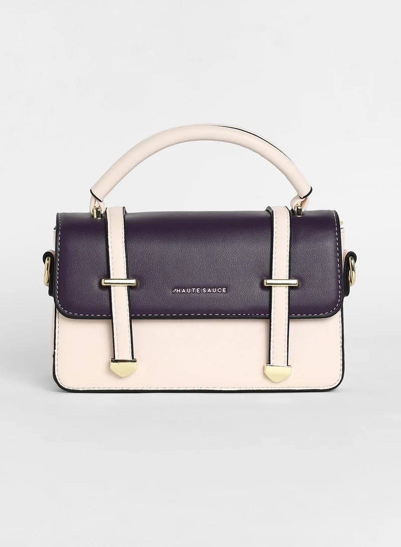 صوص هاوت Women's The Linea Hand Bag - Ivory White:Wine Red