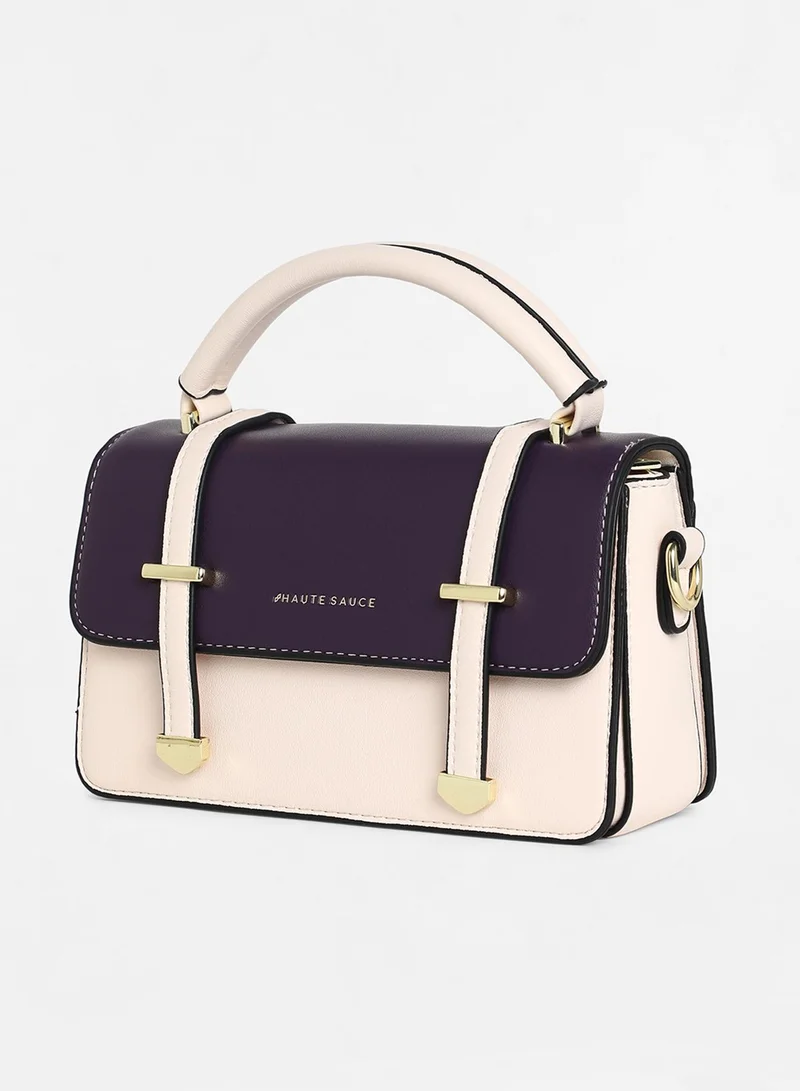 صوص هاوت Women's The Linea Hand Bag - Ivory White:Wine Red