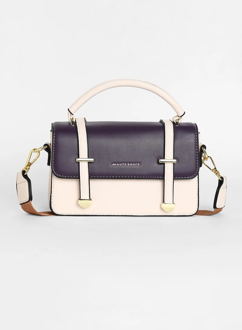 صوص هاوت Women's The Linea Hand Bag - Ivory White:Wine Red