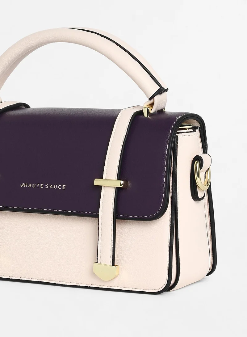 صوص هاوت Women's The Linea Hand Bag - Ivory White:Wine Red