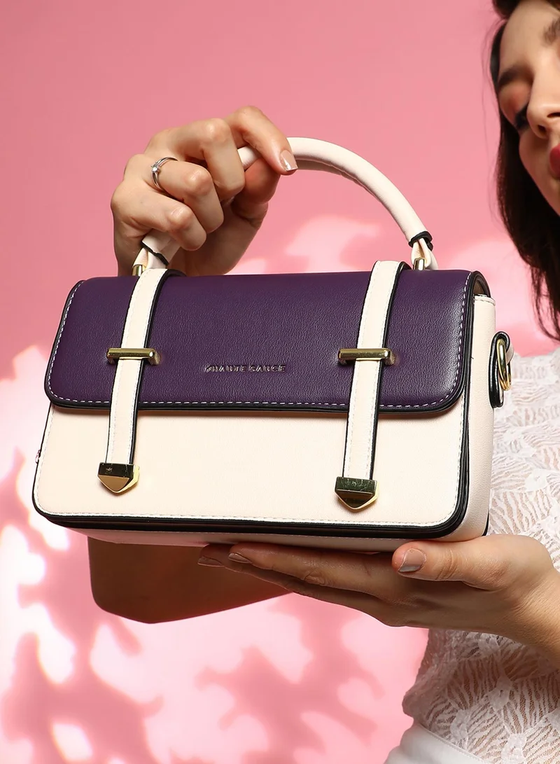 صوص هاوت Women's The Linea Hand Bag - Ivory White:Wine Red