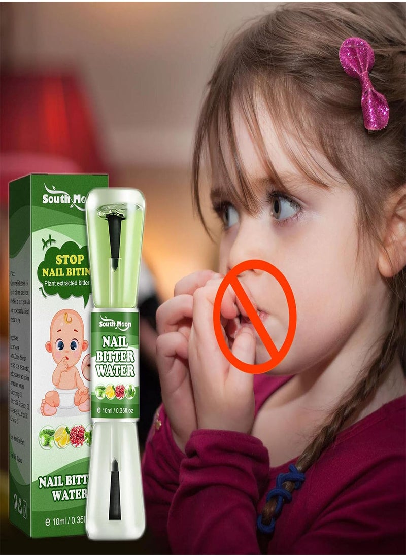 GGOOT - Nail Bitter Polish, No Fingernail Biting with Double Heads, Nail Polish Bitter Stop Biting Nails Keep Nails Healthy Strong Beautiful for Babies Infants Ages 1+ 10ml - Image 1