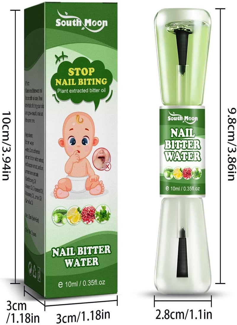 GGOOT - Nail Bitter Polish, No Fingernail Biting with Double Heads, Nail Polish Bitter Stop Biting Nails Keep Nails Healthy Strong Beautiful for Babies Infants Ages 1+ 10ml - Image 1