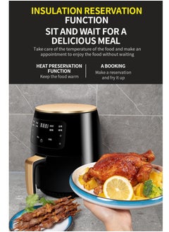 Generic Healthy Air Fryer Without Oil Capacity 6 Liters Power 2400 Watts - Black Color  - Image 3
