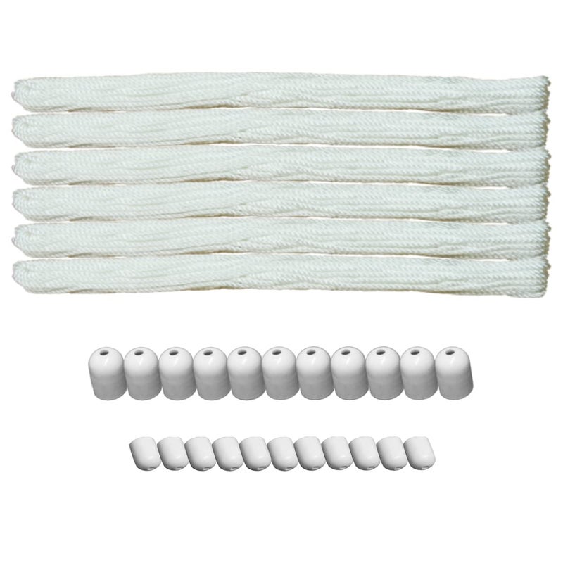 Rainbow Drywell 6 Nylon Ropes, 13 Abs Pipe Caps and 13 Rope Caps for Individual Drop-Down Ceiling Cloth Dryer Model, White - Image 4