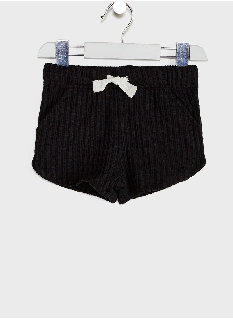 Cotton On - Kids Ribbed Tie Waist Shorts - Image 1