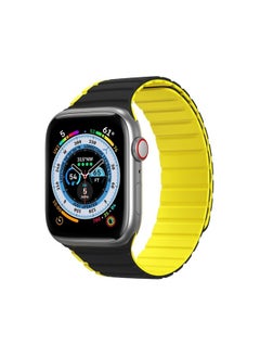 Replacement Strap DUX DUCIS Magnetic Silicone Watch Band For Apple Watch 5 44mm Black Yellow