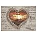 Larkipuzz Christian Heart Cross Puzzles for Adults 1000 Pieces Vintage Love Religious Bible Jigsaw Puzzle Inspirational Scripture Sunset Landscape Puzzle - Image 4