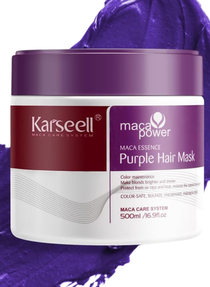 كارسيل ماسك بنفسجي للشعر – 500 مل لعلاج الشعر الأشقر والمصبوغ والمفتّح، يقضي على الاصفرار ويمنح ترطيباً عميقاً ولمعاناً دائماً - Image 1