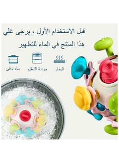 Captaintech Baby Teething Toys - Baby teethers Relief Sensory Montessori Toys - Gifts for Newborn Infant Boys Girls 0 3 6 9 12 18 Months - 1 one Year Old Baby Rattle chew Toys- Toddler Travel Learning Toys  - Image 4