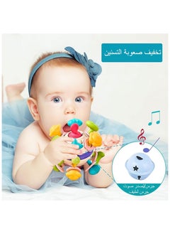 Captaintech Baby Teething Toys - Baby teethers Relief Sensory Montessori Toys - Gifts for Newborn Infant Boys Girls 0 3 6 9 12 18 Months - 1 one Year Old Baby Rattle chew Toys- Toddler Travel Learning Toys  - Image 3