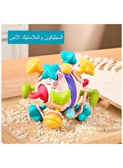 Captaintech Baby Teething Toys - Baby teethers Relief Sensory Montessori Toys - Gifts for Newborn Infant Boys Girls 0 3 6 9 12 18 Months - 1 one Year Old Baby Rattle chew Toys- Toddler Travel Learning Toys  - Image 5