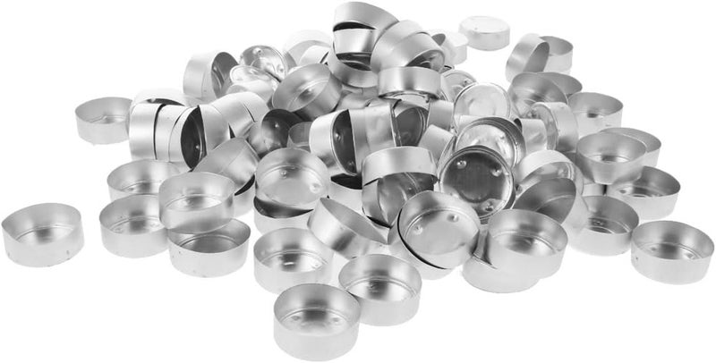 klarako 100 Pieces Aluminium Tea Light Empty Case Containers for Tealight Candles Making 3# - Image 5