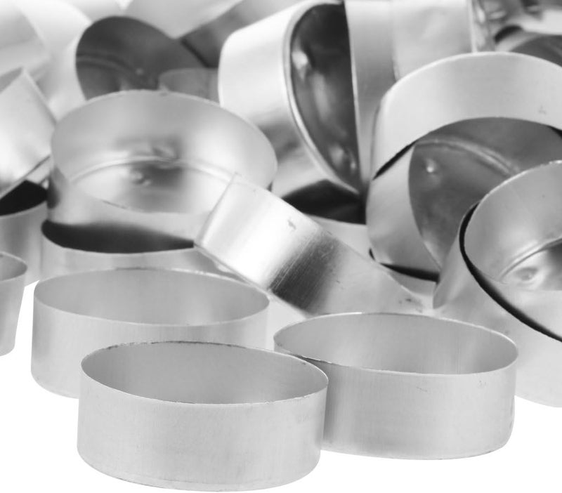 klarako 100 Pieces Aluminium Tea Light Empty Case Containers for Tealight Candles Making 3# - Image 4