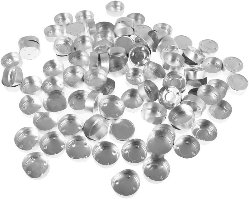 klarako 100 Pieces Aluminium Tea Light Empty Case Containers for Tealight Candles Making 3# - Image 2