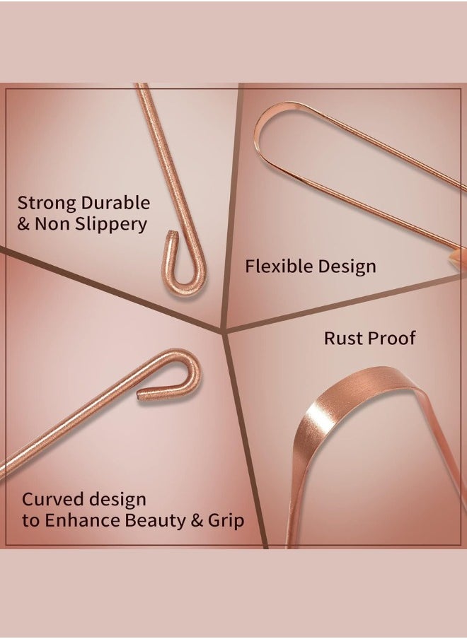 Y-Kelin 2-Piece Pure Copper Tongue Scraper and Cleaner for Oral Care - Non-Toxic & Sterilizable  - Image 3