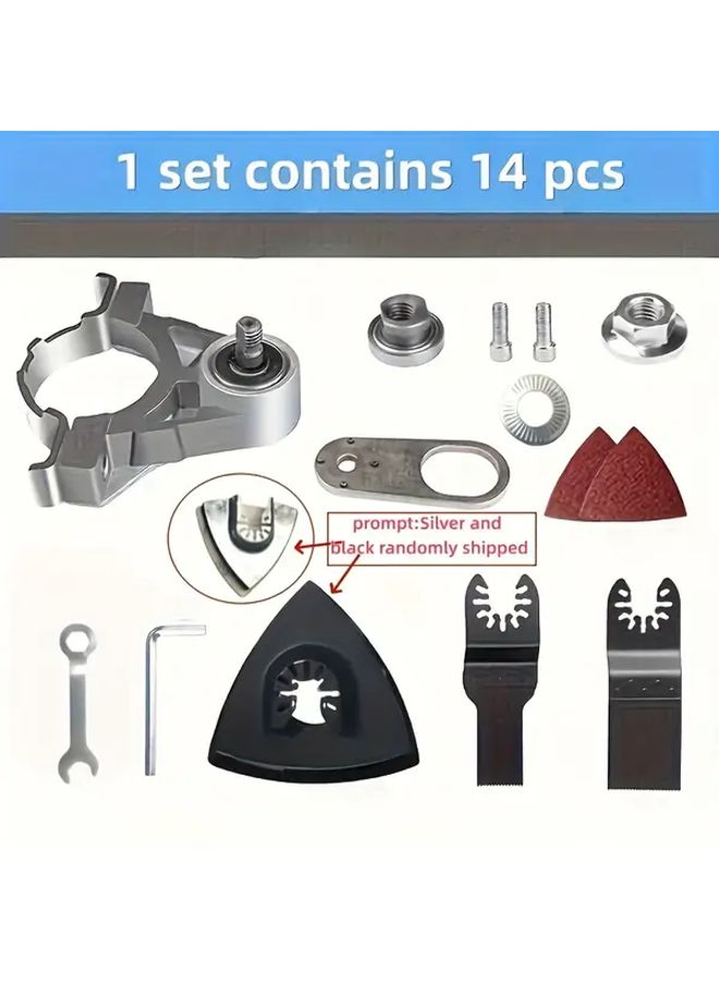 Angle Grinder Accessory Set 14 Pcs Metal Conversion Kit For High Frequency Oscillation Tools - Image 1