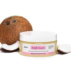 Coconut Body Cleansing Exfoliating Moisturizer  Formulated for Sensitive Skin Eczema Dry Skin Psoriasis