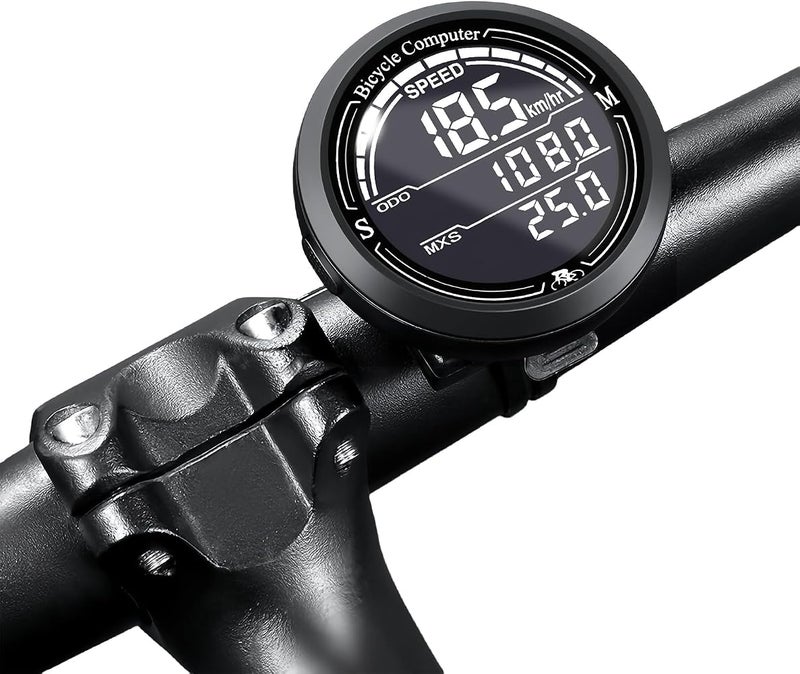 TERRIFI Bike Computer, Auto Start Stop Wireless Cycling Computer, GPS Bicycle Speedometer, IPX5 Waterproof Odometer, Backlit Touch Screen Cycle Tracker for Road MTB, Black 2 Inch 16 Function 28H Battery - Image 2