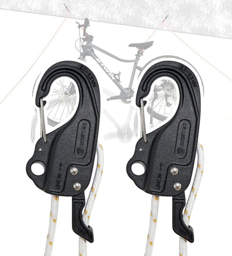 ORX PLUS TOOLS ORXPLUS Tools 2PCS Rope Tightener, Rope Tensioner, Tie Down Mechanism Lock Adjuster fits 1/10"-1/4" Cord for Camping, Outdoor, Garage, Boating, Fishing, Loading - Image 1
