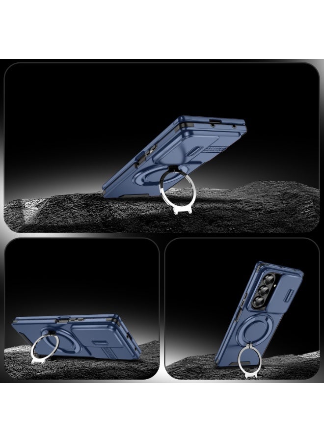 general Cover for Samsung Galaxy Z Fold 7 Case Protector Camera Sliding Shockproof Case Military Grade with 360° Rotation Hidden Hoop Holder Shockproof Cover - Image 4