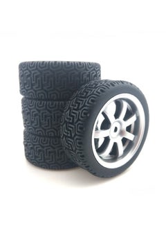 RC Remote Control Car 1 To 10 Model Car Saloon Flat Running Tire Road Racing Tire HSP94123 Flat Sports Car Universal-Color:D15 + B Hub