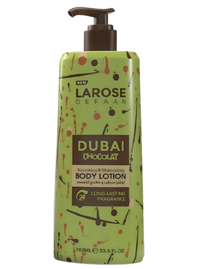 لا روز 7 قطع لوشن للجسم المغذي والمرطب برائحة شوكولاتة دبي يدوم طويلاً 700 مل - Image 2