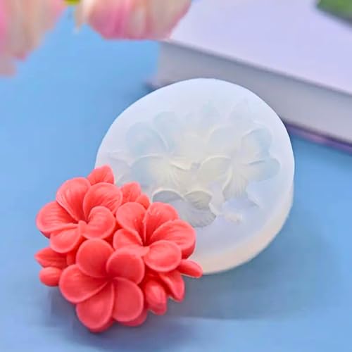 R Wellness® Plumeria Frangipani Flower Design Candle Mould Silicone Pack of one - Image 2