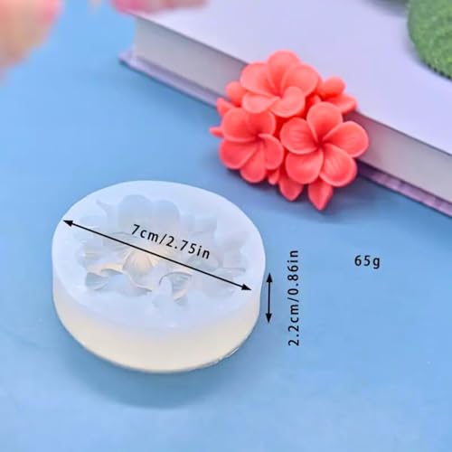 R Wellness® Plumeria Frangipani Flower Design Candle Mould Silicone Pack of one - Image 3