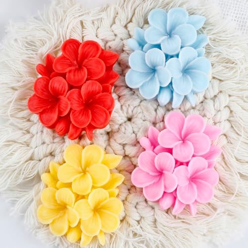 R Wellness® Plumeria Frangipani Flower Design Candle Mould Silicone Pack of one - Image 5