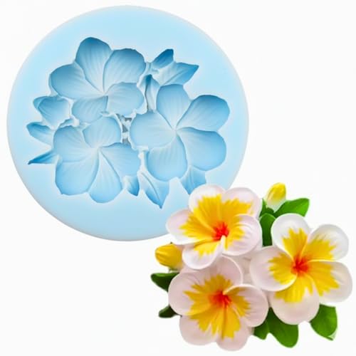 R Wellness® Plumeria Frangipani Flower Design Candle Mould Silicone Pack of one - Image 1