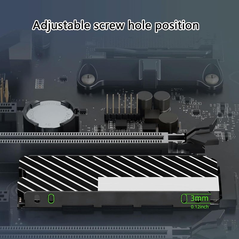 High HDDs Cooling Systems with Enhanceds Heat Dissipation for 2280 NVMe States Drive Thermals Conductives Materials Heatsink - Image 4