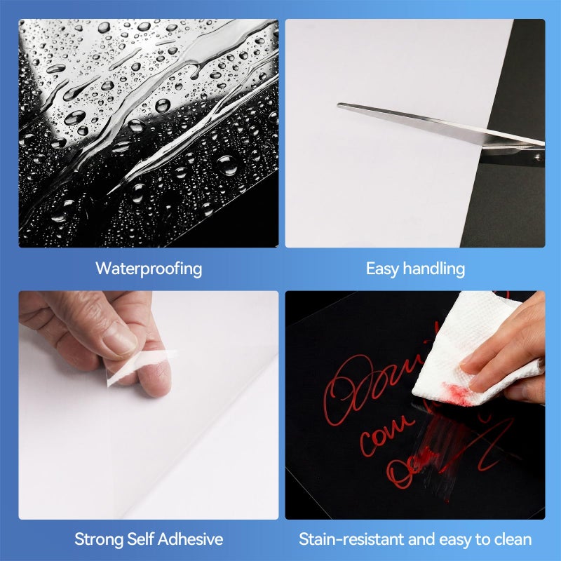 Cosrk 36 Sheets Transparent Laminate Sheets 8.5x11 inch Self Adhesive Laminating Sheets 100% Clear Waterproof Vinyl Laminator Sheets Overlay Lamination Sticker Film for Sticker Pape, Photo - Image 5