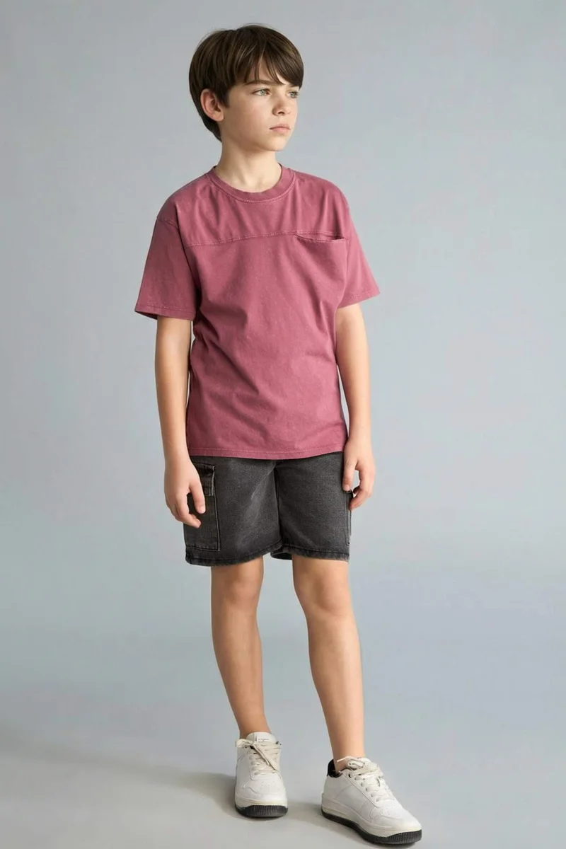ديفاكتو Boy New Regular Fit Crew Neck T-Shirt