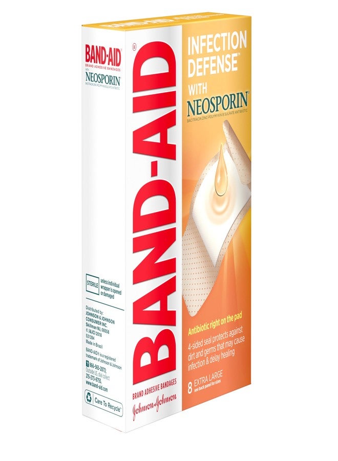 Band-Aid Brand Adhesive Bandages, Plus Antibiotic, Extra Large, 8-Count All-One-Size - Image 3