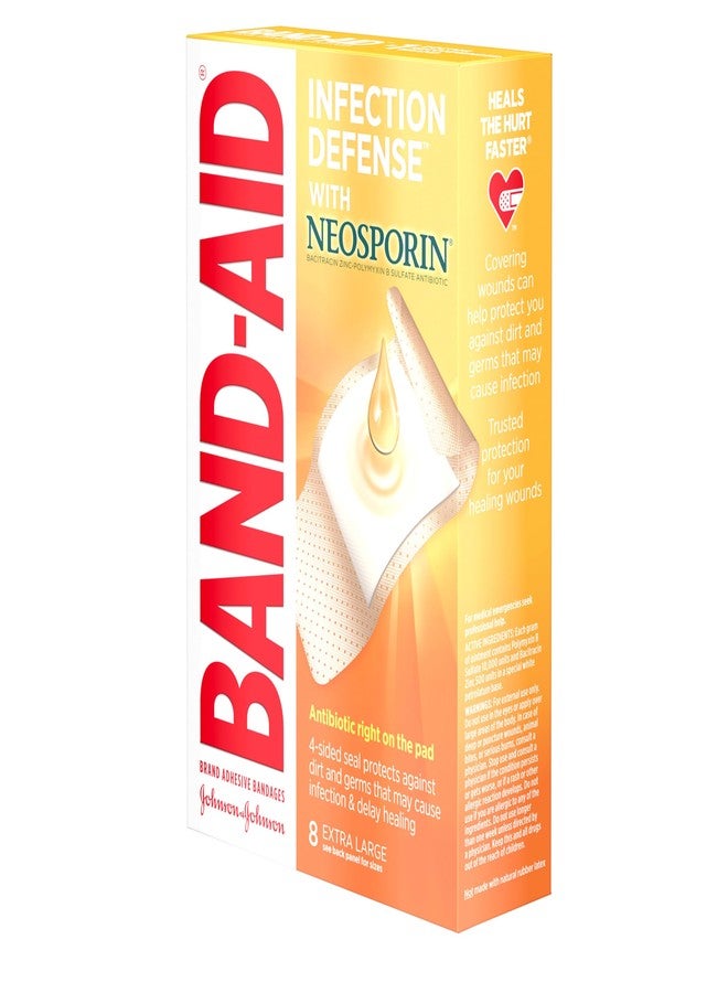 Band-Aid Brand Adhesive Bandages, Plus Antibiotic, Extra Large, 8-Count All-One-Size - Image 5