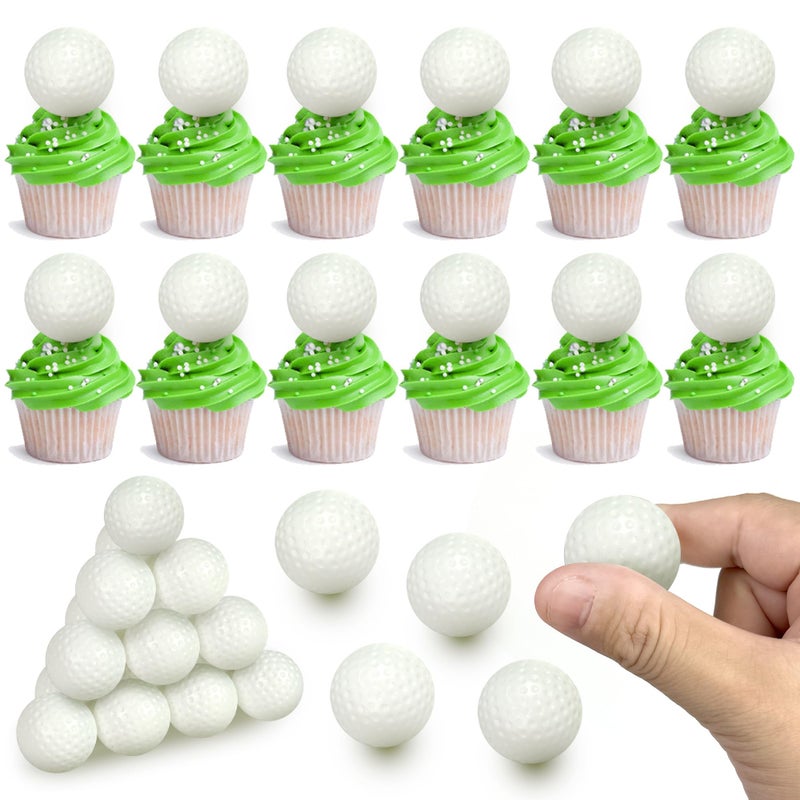 DRWATE Golf Ball Cake Topper Decorations Mini Golf Ball CupCake Decorations for Golf Sport Birthday Supplies Style 03 - Image 2