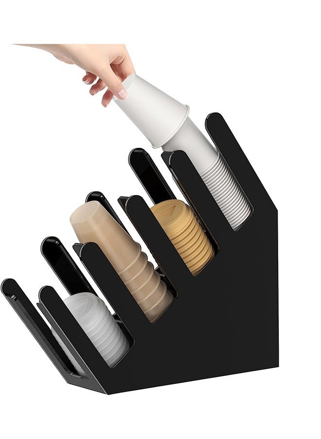 JCB CHIC حامل الأكواب الورقية القابل للتصرف منظم تخزين الأكواب الورقية للمكاتب المنزلية موزع أكواب القهوة حامل الأكواب الورقية - Image 4