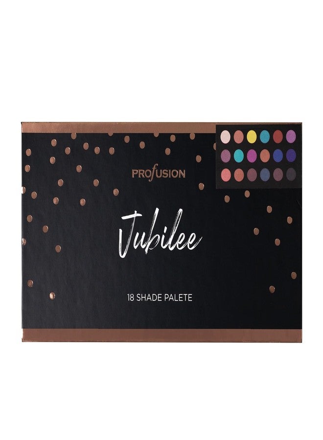 Profusion Cosmetics Jubilee 18 Shade Eyeshadow Palette, Richly Pigmented Shades in Multi Finish Formula to Achieve Bold Eye Catching Looks - Image 2